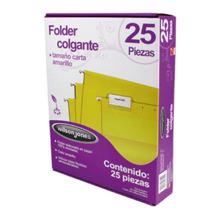 PCDOffice - Folder Acco Colgante Carta Color Amarillo c/25 Piezas -