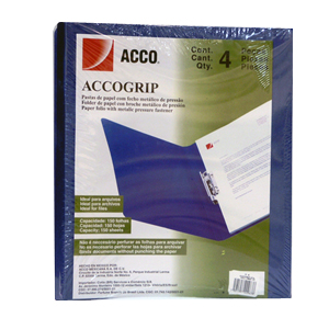 CARPETA ACCO GRIP T3 SH-963 CARTA AZUL OBSCURO C/4 P0963 - Código: P0963 | Compra en Guadalajara