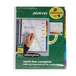 SEPARADOR ACCO 443 MULTIDEX BASIC 8 DIVISIONES P0443 - Código: P0443 | Compra en Guadalajara