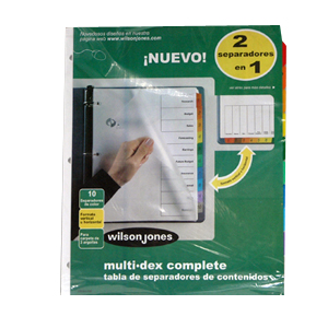 SEPARADOR ACCO 444 MULTIDEX BASIC 10 DIVISIONES P0444 - Código: P0444 | Compra en Guadalajara