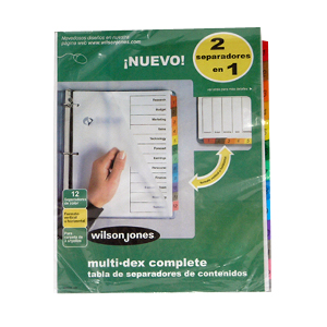 SEPARADOR ACCO 445 MULTIDEX BASIC 12 DIVISIONES P0445 - Código: P0445 | Compra en Guadalajara