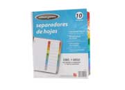 SEPARADOR ACCO TAB 10 DIV CEJA COLOR SIN NUMERACION P2457 - Código: P2457 | Compra en Guadalajara