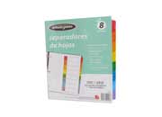 SEPARADOR ACCO 8 DIVISIONES PAPEL BLANCO P2189 - Código: P2189 | Compra en Guadalajara