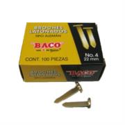 BROCHE BACO LATONADO TIPO ALEMAN BACO 22MM C/100 19042 - Código: 19042 | Compra en Guadalajara