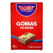 Goma Baco Migajón MG-40 Caja c/40 Pzas GM011 - Código: GM011 | Compra en Guadalajara