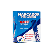 MARCADOR BACO PERMANENTE TUBO ALUMINIO VERDE C/12 MR004 - Código: MR004 | Compra en Guadalajara