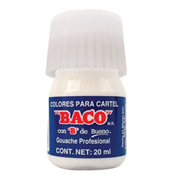 PINTURA BACO P/CARTEL 20ML BLANCO P/TINTAS C/10 PN026 - Código: PN026 | Compra en Guadalajara