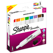 Marcador Acuacolor Sharpie Base Agua Estuche C/8 Pzas 2184200 - Código: 2184200 | Compra en Guadalajara