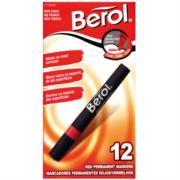 MARCADOR BEROL PERMANENTE ROJO C/12 11942 - Código: 11942 | Compra en Guadalajara