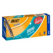Bolígrafo BIC Cristal Intenso Punto Extra Grueso 1.6mm Color Azul C/12 Pzas CBB-12A - Código: CBB-12A | Compra en Guadalajara