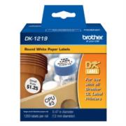 Etiquetas De Papel  Brother Dk1219  Etiqueta Blanca De Papel Brother Dk1219 1200 Etiquetas De 12 Mm De Diametro Impresin En Negro Ql800  Ql810W  DK1219  DK1219 - DK1219