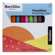 Plastilina Barrilito Colores Surtidos 180 g Caja C/10 Barras - BARRILITO