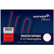 TARJETA ESTRELLA HEMEROGRAFICA 4X6 RAYA 44 - Código: 44 | Compra en Guadalajara