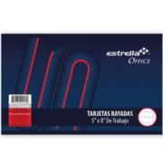 Tarjetas de Trabajo Estrella 5x820.3x12.7cm Rayada c/100 Hojas 46 - Código: 46 | Compra en Guadalajara