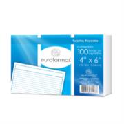 Tarjeta Euroformas Bibliográfica Rayada 4x6 C/100 TI0005 - Código: TI0005 | Compra en Guadalajara
