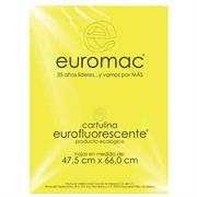 CARTULINA EUROMAC FLUORESCENTE AMARILLO 47.5X66CM C/10 - EUROMAC