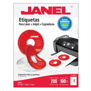 ETIQUETA BLANCA JANEL PARA CD/DVD 117MM 25HJS 50 ETIQ 1085931101 - Código: 1085931101 | Compra en Guadalajara