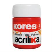 PINTURA ACRILICA KORES 20 ML ROJO C/12 BOTES - 727114