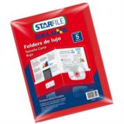 FOLDER STARFILE DELUXE ROJO CARTA 24X30 C/5PZA PY1062 - Código: PY1062 | Compra en Guadalajara