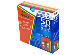 SOBRE MAPASA CD ARCOIRIS 12.7X12.7 C/50PZS HA0147 - Código: HA0147 | Compra en Guadalajara