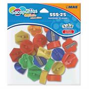 SACAPUNTAS PLASTICO MAE FIGURAS SURTIDAS C/25 PIEZAS SSS-25 - Código: SSS-25 | Compra en Guadalajara