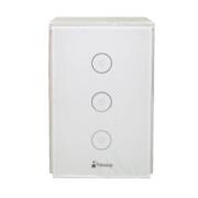 INTERRUPTOR INTELIGENTE DE PARED TOUCH TRIPLE NEXTEP CONTROL WiFi COMPATIBLE CON ALEXA Y GOOGLE ASSISTANT BLANCO NE-266T UPC  - NEXTEP