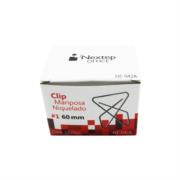 Bundle Clip Mariposa Nextep Niquelado 1 60mm 12 Clips Cont. 4Piezas NE-042A B - Código: NE-042A B | Compra en Guadalajara