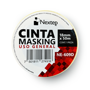 Cinta Masking Nextep Uso General 18mm x 50mts NE-609D - Código: NE-609D | Compra en Guadalajara
