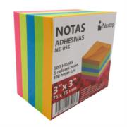 Notas Adhesivas Nextep 3X3 Neon 5 500 Hj NE-055 - NE-055