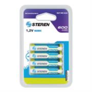 Pilas Recargables Steren "AAA" NiMH 600 mAh Paquete C/4 - BAT-NM-AAA