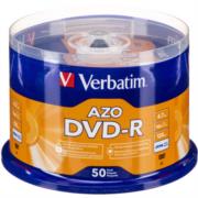 DVD-R Verbatim AZO 4.7GB/120min 16X Tray VL Spindle C/50 - 95101