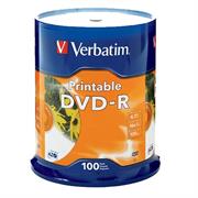 DVD-R Verbatim 4.7GB 16X Blanco Ink Printable Spindle C/100 - 95153