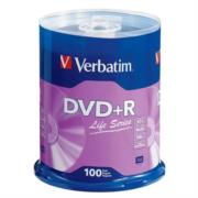 Disco Verbatim DVD+R life series 16x 100 Campana de 100 discos. Ofrece 4.7GB o 120 minutos de capacidad de almacenamiento, con buena calidad de grabación, compatibles con grabadoras de mayor velocidad.                                                                                                pzas                                     - 97175