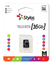 MEMORIA STYLOS MICRO SD 16GB CL10 STMSDS2B - Código: STMSDS2B | Compra en Guadalajara